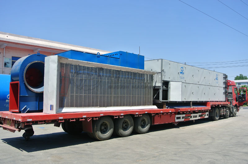 兩套網帶式黃蜀葵花烘干機整裝待發